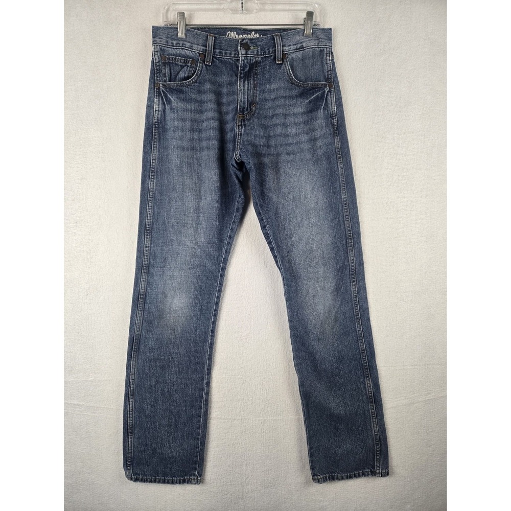 Wrangler Retro Slim Straight Mens Jeans Size 30 x 33 Blue Denim